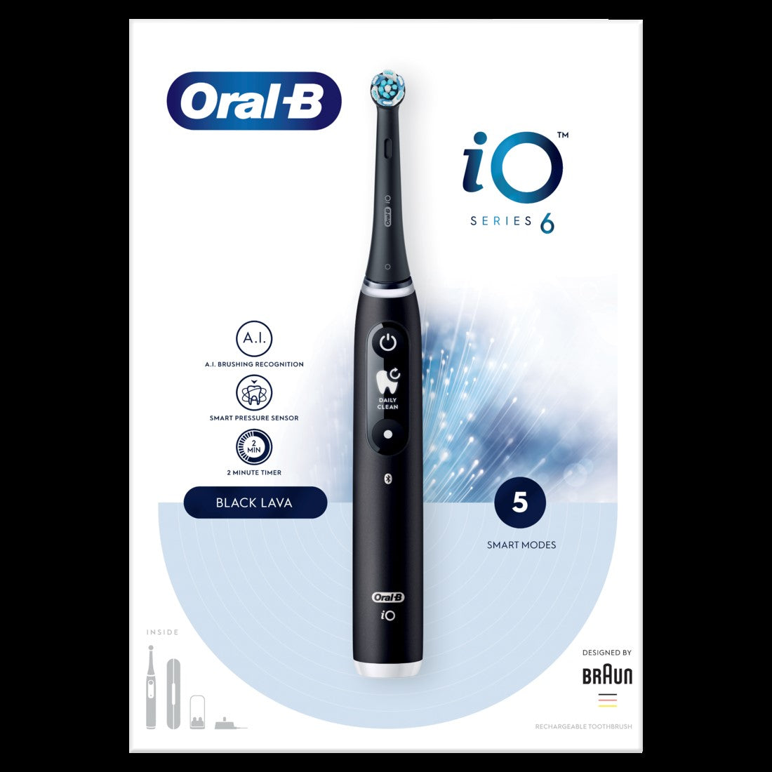 Oral-B iO6 מברשת שיניים חשמלית (שחור)