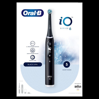 Oral-B iO6 מברשת שיניים חשמלית (שחור)